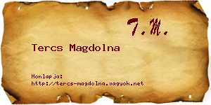 Tercs Magdolna névjegykártya
